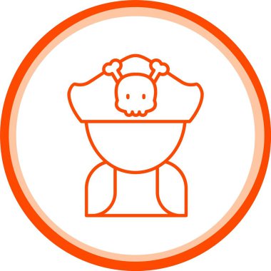 Korsan Simgesi, Web Kullanımı için Basit Vektör İllüstrasyonu