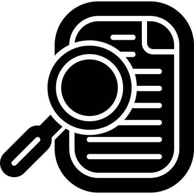 Veri simgesi, vektör tasarımı ile büyüteç