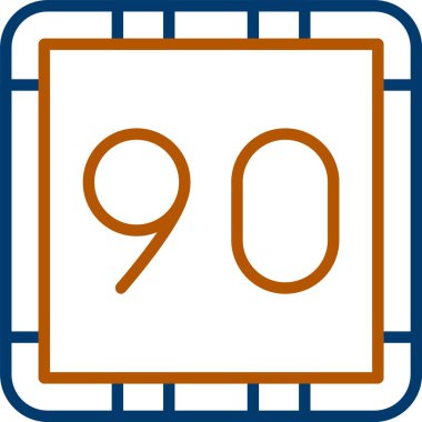 Web kullanımı için 90 90 Simge, Basit Vektör İllüstrasyonu