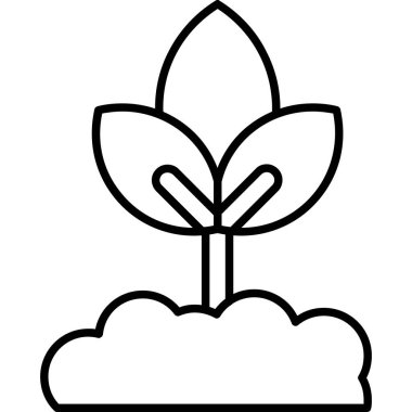 bitki simgesi vektör illüstrasyonu