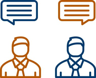 Web kullanımı için İletişim Simgesi, Basit Vektör İllüstrasyonu