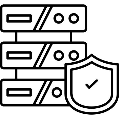 veritabanı. Web simgesi basit illüstrasyon