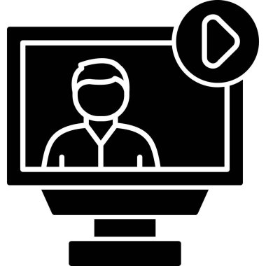 Video konferans vektör simgesi