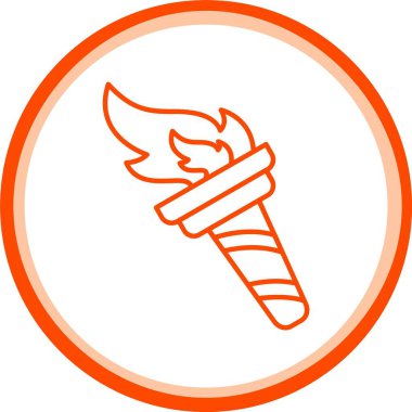 Meşale Simgesi, Web Kullanımı için Basit Vektör İllüstrasyonu