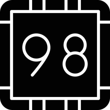 dijital saat simgesi. Siyah arkaplanda izole edilmiş web tasarımı için dijital saat vektör simgesinin basit çizimi