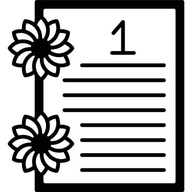 çiçek simgesi vektör illüstrasyonu