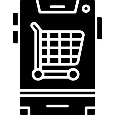 Sepet arabası simgesi taslak biçiminde