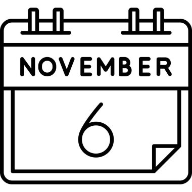 Kasım takvim simgesi satır biçimi