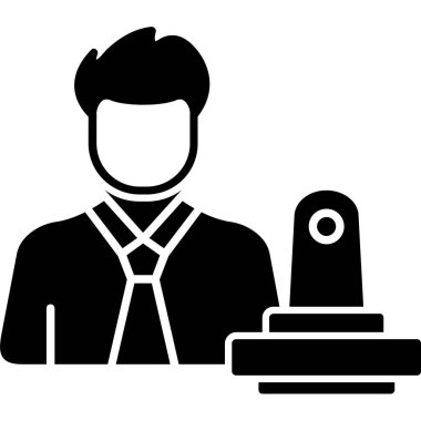 İş adamı simgesi vektör illüstrasyonu