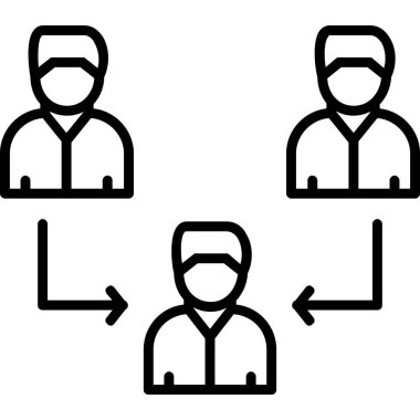 insanlar vektör çizgisi simgesi