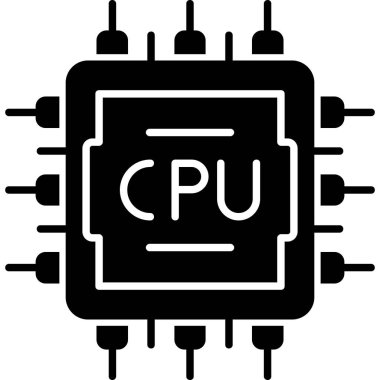 İşlemci simgesi. Basit resimleme