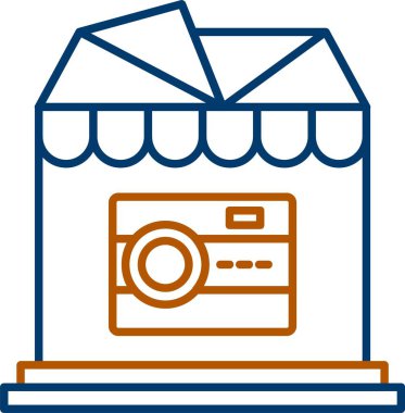 Web Kullanımı için Kamera Simgesi, Basit Vektör İllüstrasyonu