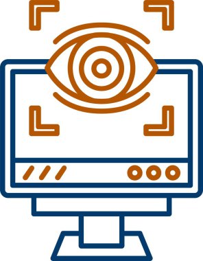 Web Kullanımı için Basit Vektör İllüstrasyonu Göz Simgesi Simgesi