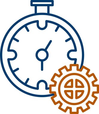 Zaman yönetimi simgesinin vektör illüstrasyonu