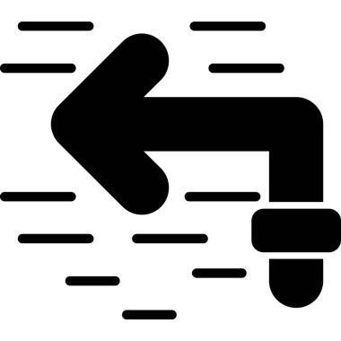 Katı biçimde sol ok simgesi