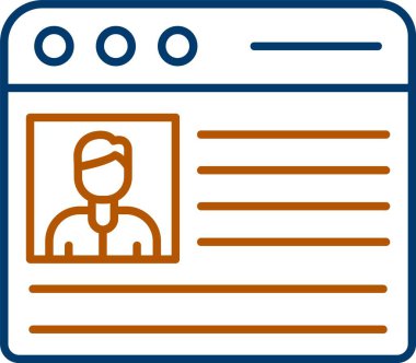 Web Kullanımı için Profil Simgesi, Basit Vektör İllüstrasyonu