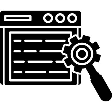 Arama motoru optimizasyon simgesi katı biçiminde