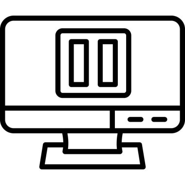 Bilgisayar. Web simgesi basit illüstrasyon