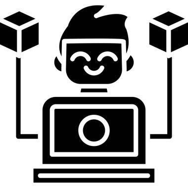 avatar erkek insan simgesi katı biçimde