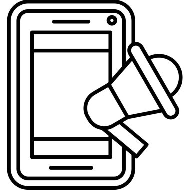 akıllı telefon simgesi vektör illüstrasyonu