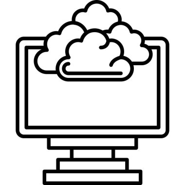 bulut simgesi olan dizüstü bilgisayar