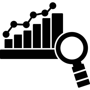 Veri analiz simgesi, vektör illüstrasyonu