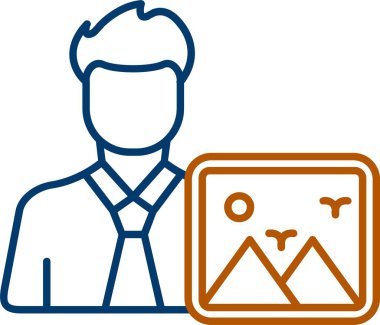 Bir insan simgesinin vektör illüstrasyonu