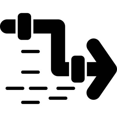 Eğilim biçimi izole edilmiş arkaplanda ok simgesi