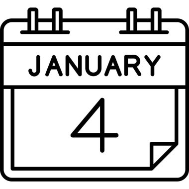 1 Ocak satır simgesi tasarımı