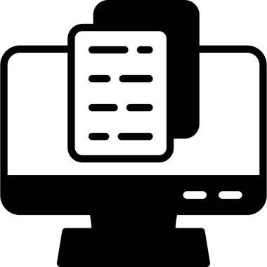 Bilgisayar. Web simgesi basit illüstrasyon