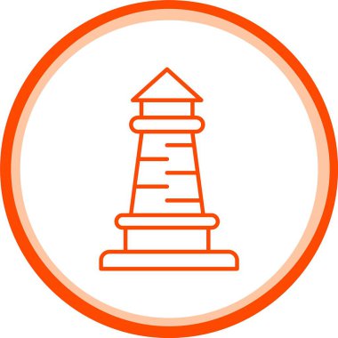 Deniz feneri Simgesi, Web Kullanımı için Basit Vektör İllüstrasyonu