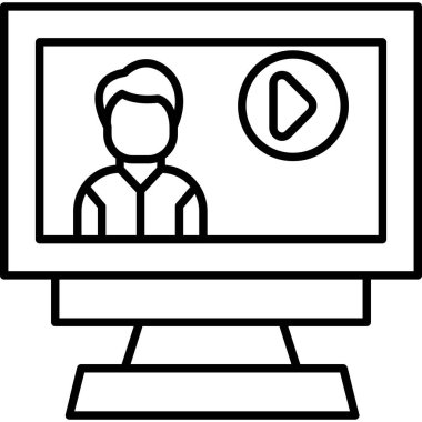 bilgisayar ekranı simgesi, vektör illüstrasyonu