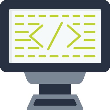 Doldurulmuş ana hatlar biçiminde kodlama simgesi