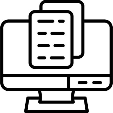 Bilgisayar. Web simgesi basit illüstrasyon