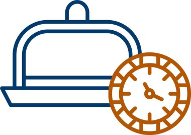 Yemek Zamanı Simgesi, Web Kullanımı için Basit Vektör İllüstrasyonu