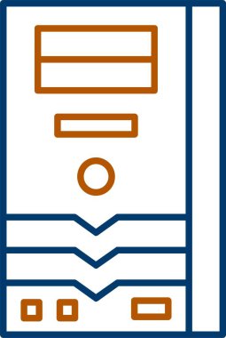 Web Kullanımı için Masaüstü Simgesi, Basit Vektör İllüstrasyonu