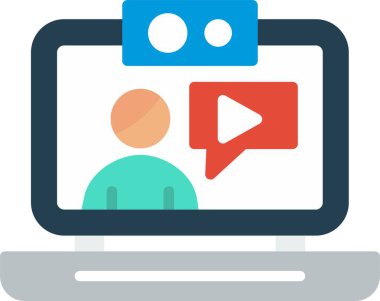 çevrimiçi pazarlama düz simge vektörü, illüstrasyon