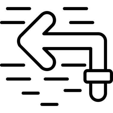 El işaret simgesi ana hatları vektörü. Ok. ok