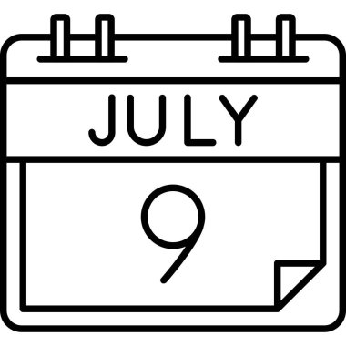 9 Temmuz, takvim tek gün simgesi