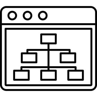 Sunucu. Web simgesi basit illüstrasyon