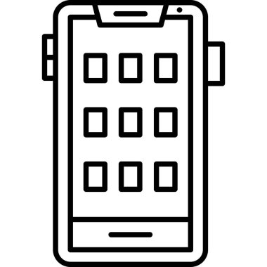 cep telefonu simgesi. Beyaz arkaplanda izole edilmiş web tasarımı için akıllı telefon vektör simgesi