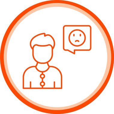 Web Kullanımı için Kötü Geri bildirim Simgesi, Basit Vektör İllüstrasyonu