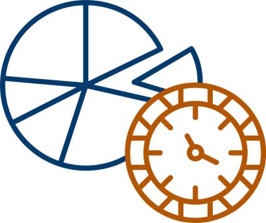 Web Kullanımı için Pasta Çizelgesi Simgesi, Basit Vektör İllüstrasyonu