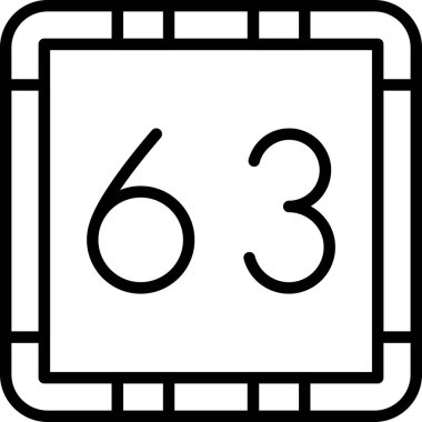 Bir 6 6 sayısının vektör illüstrasyonu