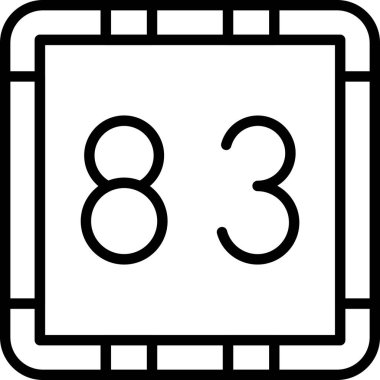 7 numaralı simge vektör illüstrasyonu