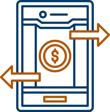 Web kullanımı için Aktarım Simgesi, Basit Vektör İllüstrasyonu