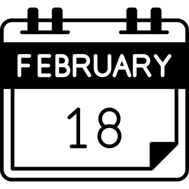 18 Şubat - Takvim simgesi