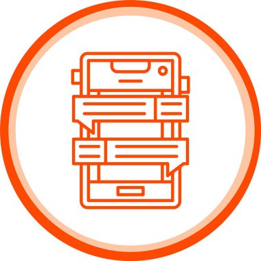 Web Kullanımı için Yorum Simgesi, Basit Vektör İllüstrasyonu