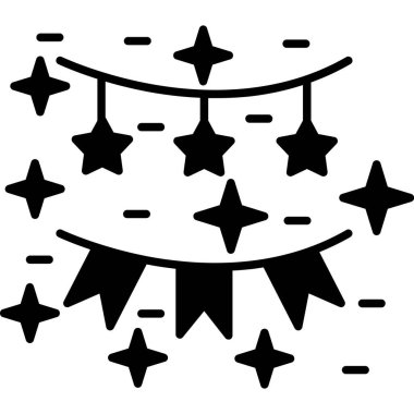 yıldızlar web simgesi, basit illüstrasyon