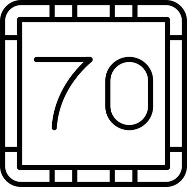 70 yıl 77 simge, vektör illüstrasyonu